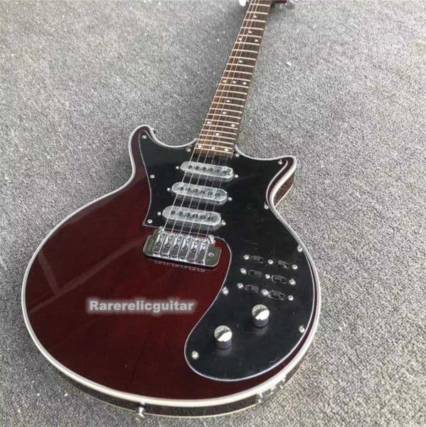 New Red Brown Brian May Finish 6 Strings Electric Guitar, Domestic Wilkinson Tremolo Bridge, Burns Pickups