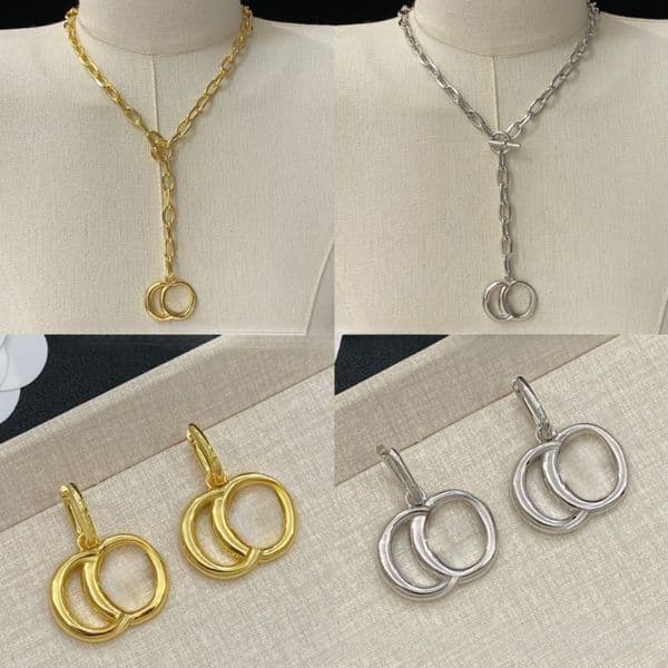 Designer Necklace 18k Gold Plated Pendant Necklace Women's Sweater Chain Classic Letter Necklace for Men Women Cuban Link Chain Jewelry Gift