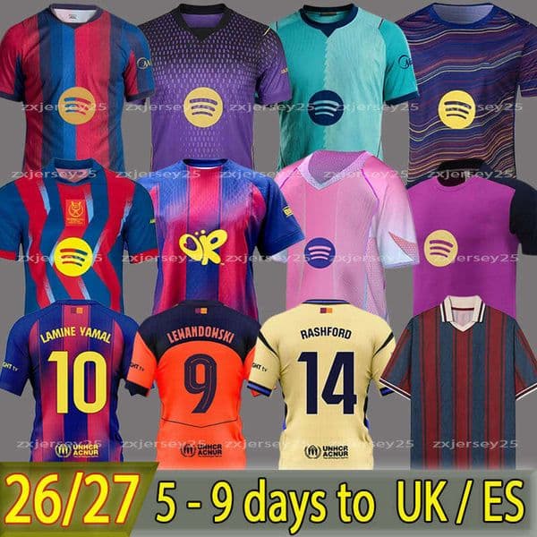 2026 27 Barcelone LEWANDOWSKI Soccer Jerseys LAMINE YAMAL PEDRI GAVI Football shirt Fan Player 25 26 BarcelonaTracksuit RAPHINHA Home away Men Kids kit uniforms