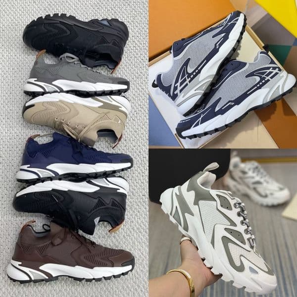 2026 Men woman Runner Tatic Sneaker Running Shoes Designer Sneakers Breathable Mesh Textile Suede Calf Leather Luxury Trainer Comfortable Size 38-46 With Box NO424