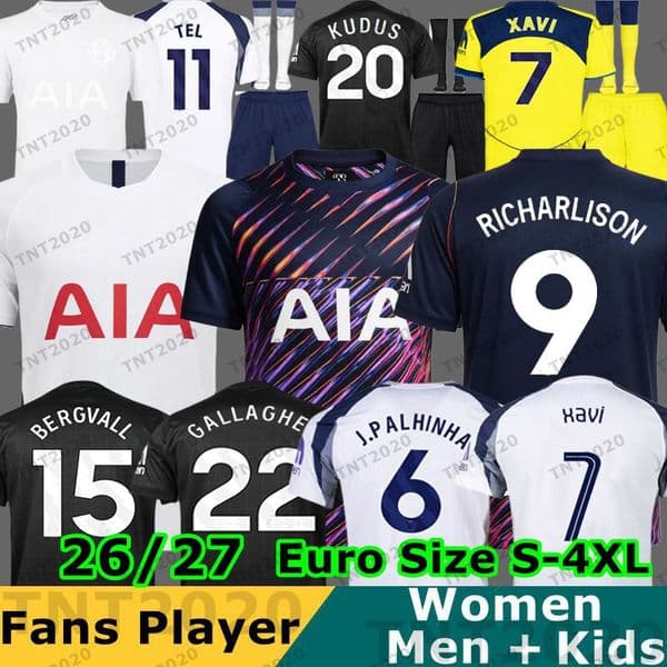 26 27 tottenham kits 206 207 soccer jerseys XAVI MADDISON KUDUS KULUSEVSKI KOLO MUANI ROMERO VAN DE VEN SOLANKE BERGVALL GRAY TEL SON J.PALHINHA 125TH football shirts