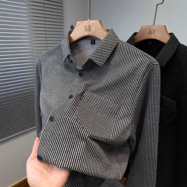 Designer Luxury 2026 High-end Business Casual Mature Style Long-sleeve Collared For Men, New Autumn Luxury Trendy Brand Button-up Shirt Free Shipping