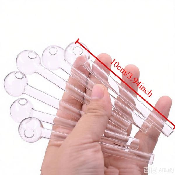 Wholesale cheap Clear Thick heady Glass Oil Burner Hand Pipe Smoking Accessory 4inch MINI Smoke Hand tune nails Pipe USA Popular