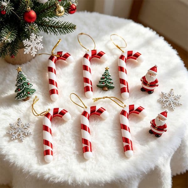Red White Candy Cane Lollipop Hanging Ornaments New Christmas Tree Decoration