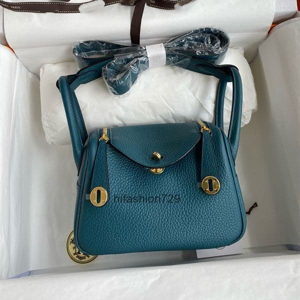 10a Top quality lindys bag designer bag shoulder bag handbag taurillon clemence calfskin handmade wax thread 19cm 26cm designer bags for women J08K