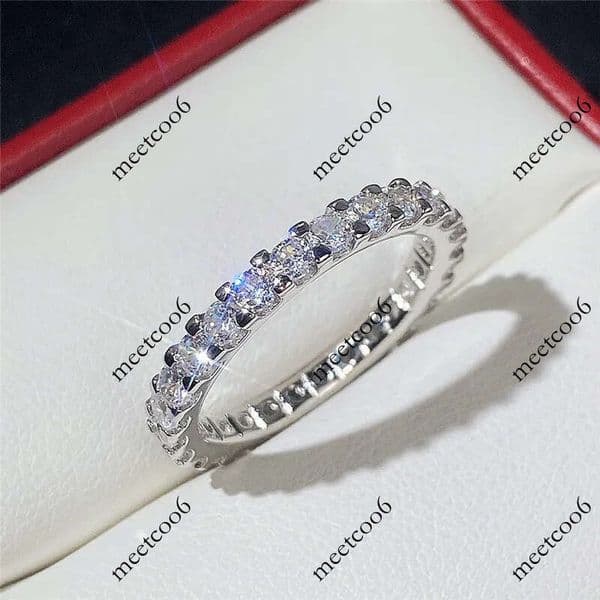 Designer Shiny Diamond Women Men Couple Ring Luxury Jewelry Ladies Girl Wedding Party Gift Accessories Size 5-12 oo