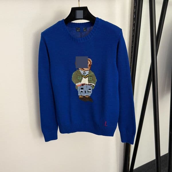 Women sweater Cashmere sweater Fashion Designer brand embroidery sweater crew neck RalhpLaurnrsweater designer bear sweater