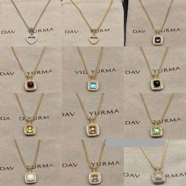 2025 New 925 Sterling Silver DY Classic Love Color Pendant Necklace Temperament Exquisite Elegant Jewelry Suitable for Any Occasion, Both Men and Women Can Wear