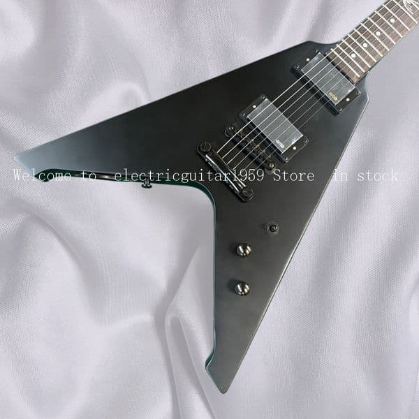 hot Black Matte Finish Electric Guitar Natural Wood Binding EMG Active Pickups Electric Guitar-Themed Gift Free Shipping #N4253698