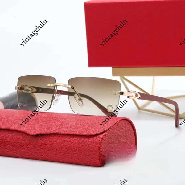 Luxury Designer Sunglasses Glasses For Women Men Gold/Silver Metal Frame Panther Embellished Temples Multi Color Gradient Lens UV Retro Fashion Eyewear