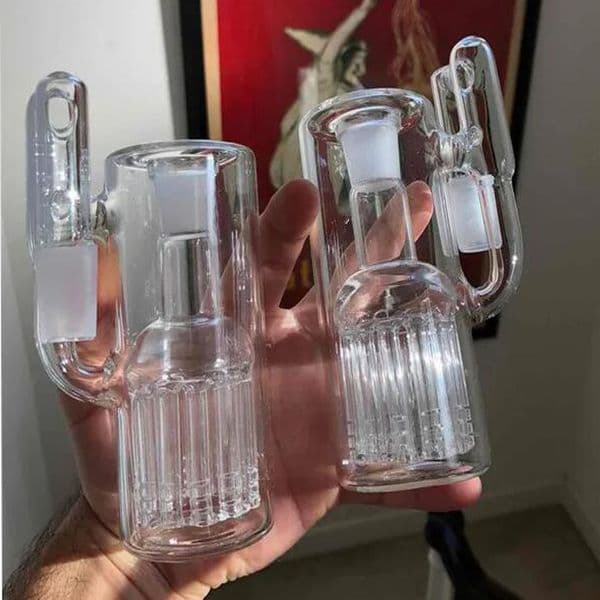 hookahs 90 Degree smoking accessory Percolator Bongs 14mm 18mm Glass Ash Catcher Arm Tree Perc Thick Glass Ashcatcher Accessories