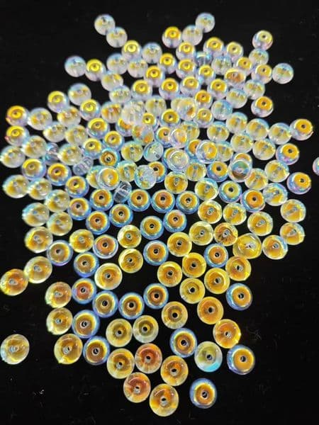 3X6mm Colorful Glass Electroplating Process Abacus Beads Loose Beads For Jewelry Making DIY Bracelet Necklace Phone Chain