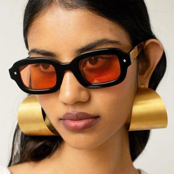 Men's Glasses Retro High-End Narrow Square Small Frame Sunglasses Women's Style