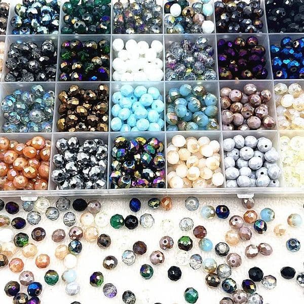4/6/8Mm Rondelle Austria Faceted Crystal Glass Loose Spacer Beads For Jewelry Making DIY Handmade Bracelet Necklace