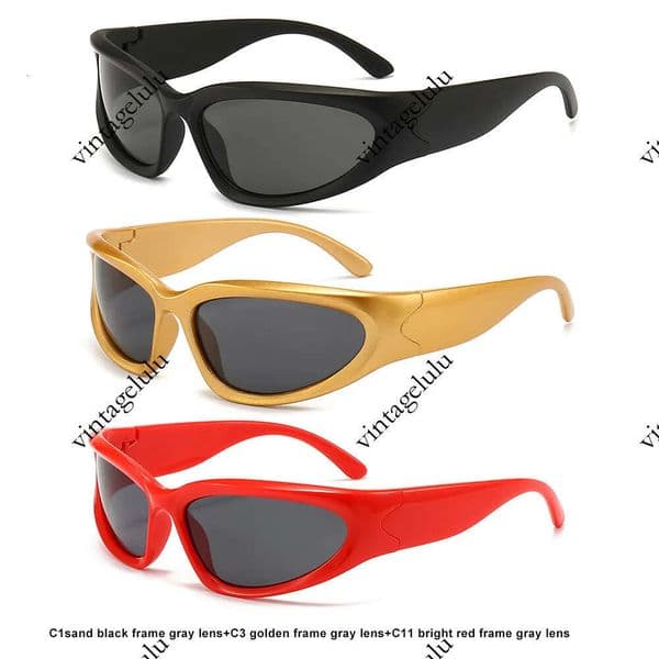 Y2k Retro Futuristic Polarized Sunglasses 3Pack Uv400 Unisex Cycling Glasses For Men Women Trendy Sports Sunglasses For Driving Running