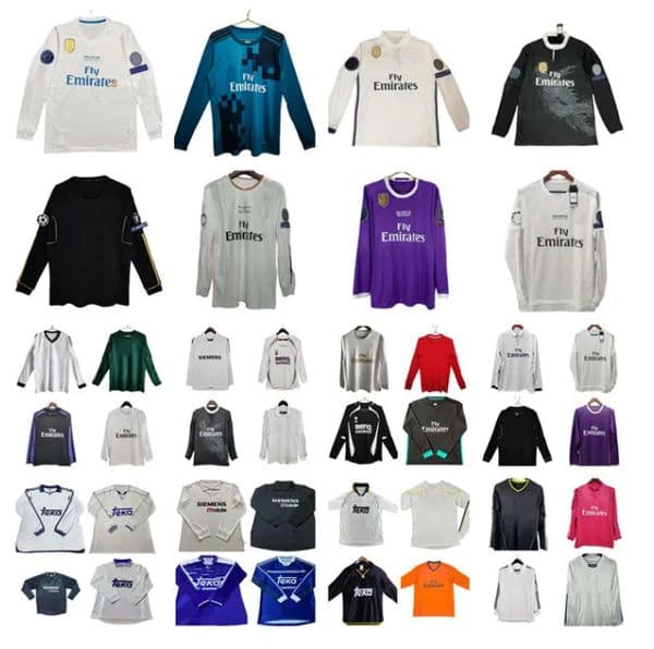 2015 2016 2017 2018 Reals Madrid Retro Soccer Jerseys BALE BENZEMA MODRIC Di Maria ALONSO 12 13 14 15 16 RONALDO SERGIO RAMOS classic Football shirt shorts Long sleeve