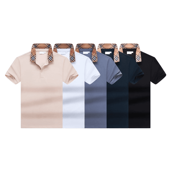 men polo designer Buurberrys shirts summer trendy casual checkered letter print polos cotton Breathable lapel Tees luxury Golf Short Sleeve Tops Fashion Clothes