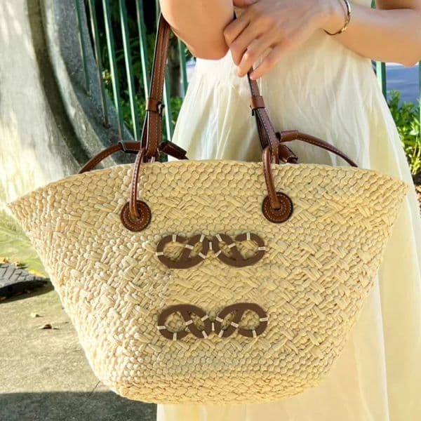 Women's shoulder bag designer beach bag women's handbag woven bag large capacity tote bag armpit bag fashionable commuting bag beach vacation style