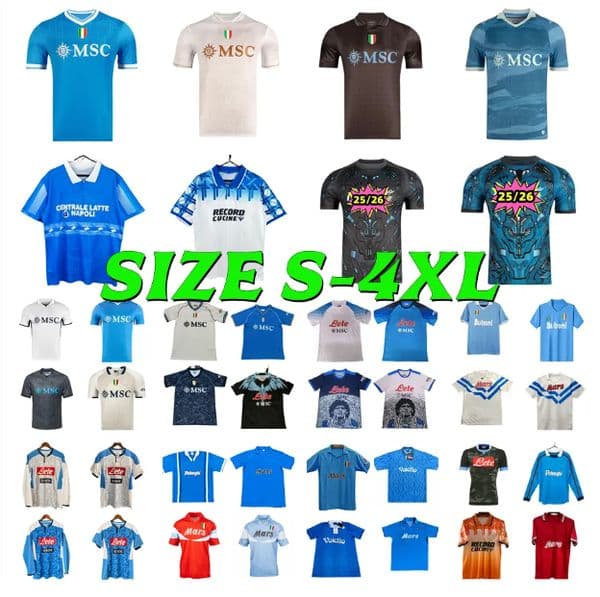 Retro classic 1989 1990 1991 1993 1995 Napoli soccer jersey 85 86 87 88 89 90 91 93 95 97 98 99 camiseta maillot de foot MARADONA VINTAGE CLASSIC Naples football shirt