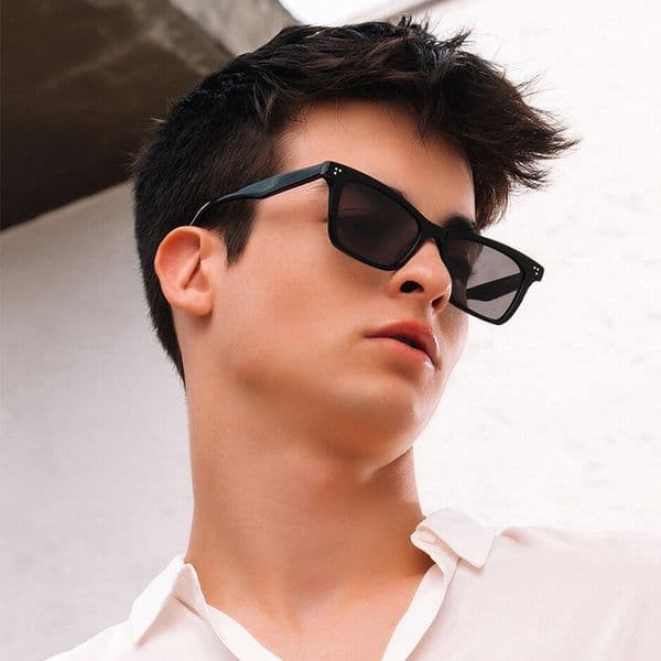 New Studded Men, Retro Trendy Internet Celebrity High-End Sunglasses For Women, Small Frame Cat-Eye Style