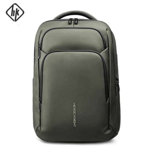HK Casual Business Backpack Men Travel Daypack Waterproof 17.3 Inch Laptop for Work Office College Bag with USB Charging