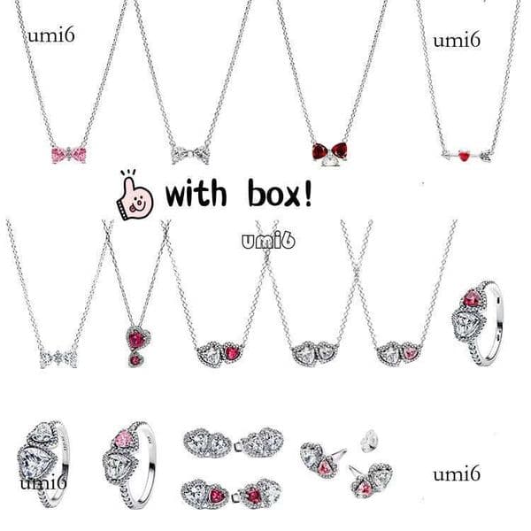 Charm Bow Designer Women's heart Pendant Necklace Gift