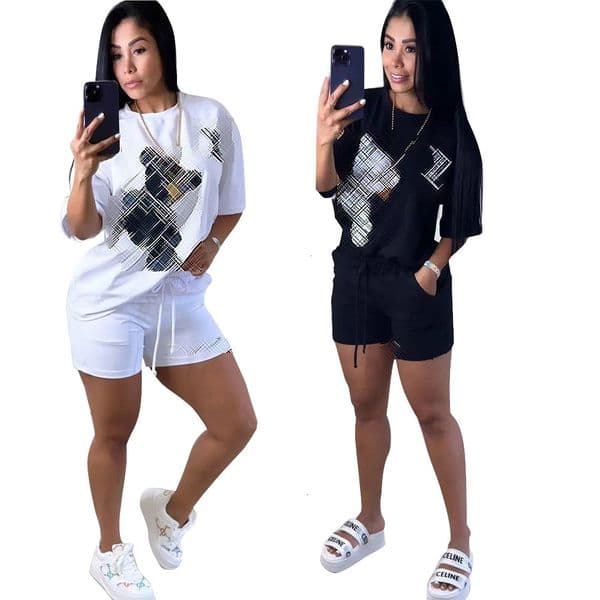 Womens Spring Summer New Fashionable Elegant Cotton Comfortable Pocket Casual Two-Piece Set