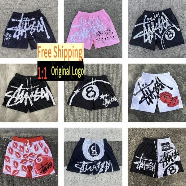 Designer Men's Shorts Printing 2025 Summer Fast-drying Sports Casual Words Dice Mesh Drawstring Comfortable yeclo02
