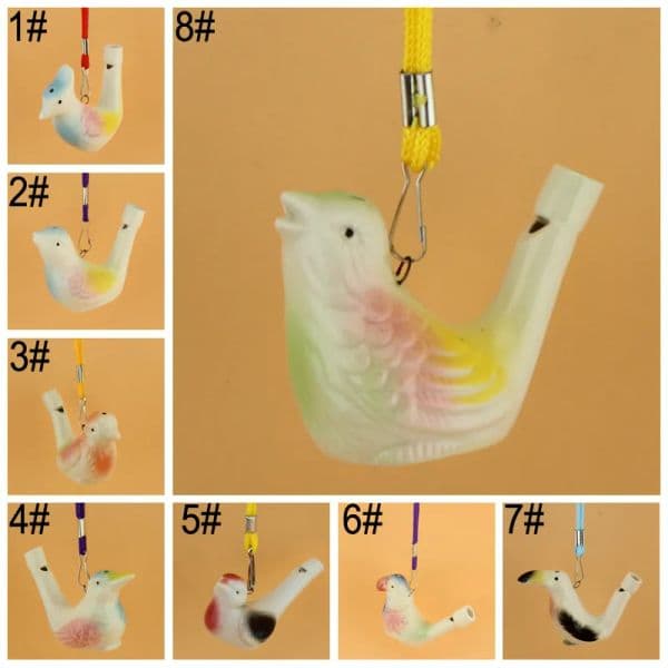 Water Bird Whistle Ceramic Clay Bird Whistle Cartoon Children Gifts Mini Animal Peacock Whistles Retro Ceramic Craft Whistle Tax Duty Free HJ