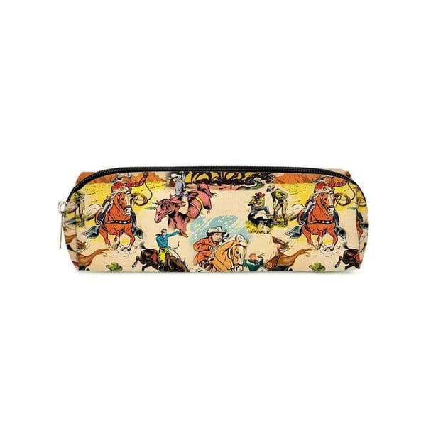 Cowboy Pattern Single Printed Pencil Case With Handheld Boy And Girls Best Gifts 2D Cartoon Pen Bag Backpack For Children