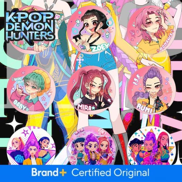 KPOP Korean Wave Metal Badge Tinplate Comic Toy Demon Slayer 1-39