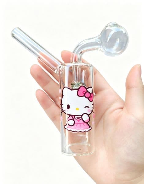 Wholesale Thick Heady Cute Glass Bubbler Oil Burner pipe Mini Fashion Portable smoking Hookahs Water Bong Pipes