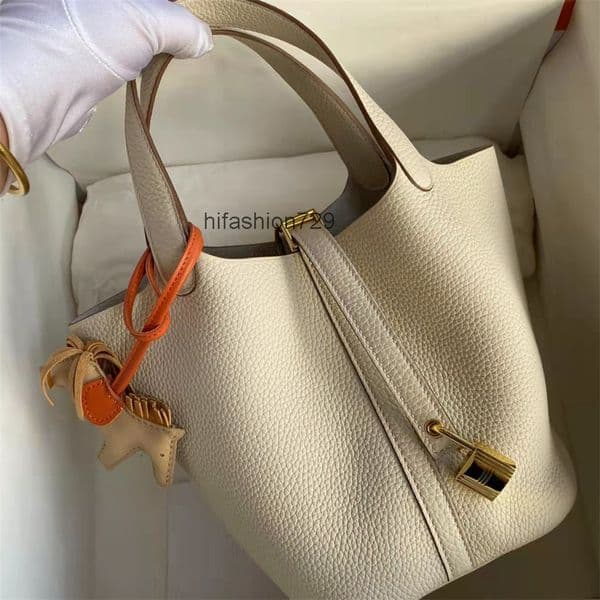 10a Top quality picotins lock bag designer bag shoulder bag tote taurillon clemence calfskin wax thread hand sewn handbag 18cm 22cm bags designer women bag IT80