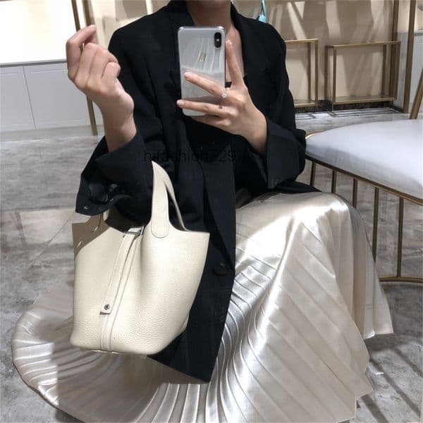 10a Top quality picotins lock bag designer bag shoulder bag tote taurillon clemence calfskin wax thread hand sewn handbag 18cm 22cm bags designer women bag A70I