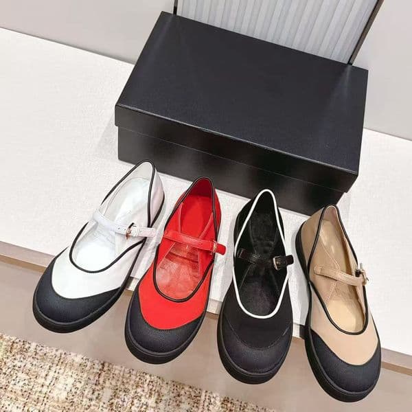 Mary Janes Shoe Round Toe Ballets Summer new style canvas multi-color single shoes Designer loafers Retro Platform Slip-on Loafer Women Luxury Shoe Ballet Flats