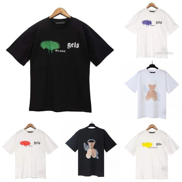 AA+ Designer Palmity Aglely Men Shirts M Tshirts Designer Shirts Men Luxury Women T Shirt Crew Neck Short Sleeve Cotton Letter Print Summer Shirt for Men Tee 92 3d