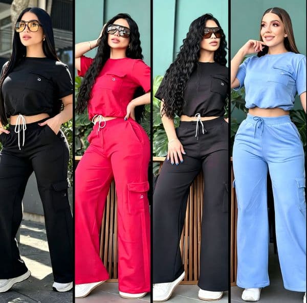 Womens Tracksuits New Fashion Two Piece Set Designer Casual Sweatsuit pocket short Sleeve T-shirt workwear wide leg pants Outfits
