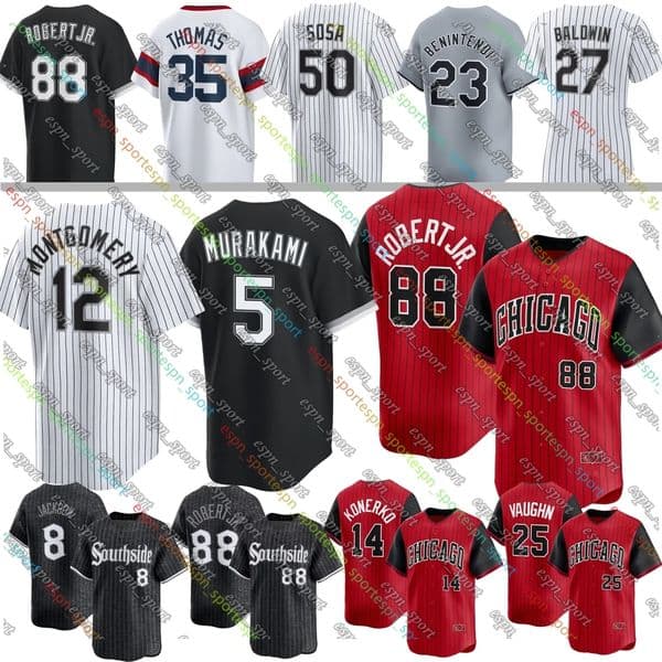 2026 Jersey Luis Robert Jr Pierzynski Crede Konerko Munetaka Murakami Juan Uribe Dye Podsednik Thomas Buehrle Bo Jackson Sosa Benintendi Thaiss Fletcher Tauchman