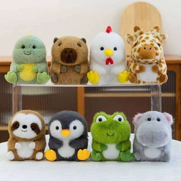 15cm Sitting Little Cute Desk Animal Series Company Decro Frog Koala Monkey Stuffed Chubby Delicate Gifts