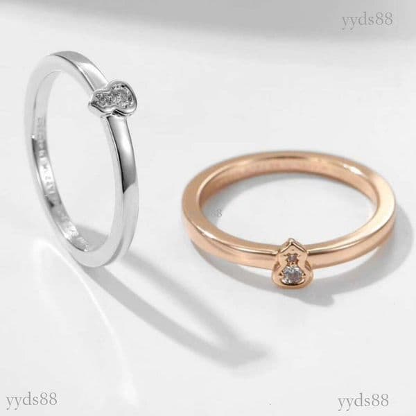 Luxury Minimalist Band Ring Polished Steel Casual Daily Women Ornament Qijia high-end version 925 silver CNC fashionable and trendy diamond-encrusted g