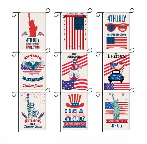 Happy Independence Day Garden flag Celebrating holidays 4th July welcome garden flag god bless flag let freedom ring P301