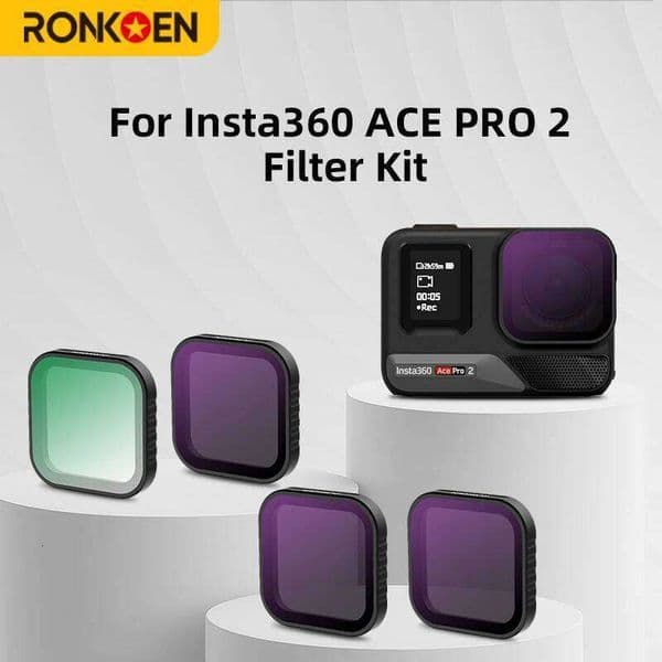 Ronkoen CPL ND8 ND16 ND32 Filter Kit Aluminum Alloy Frame for Insta360 2 / Ace Pro Camera Lens Accessories