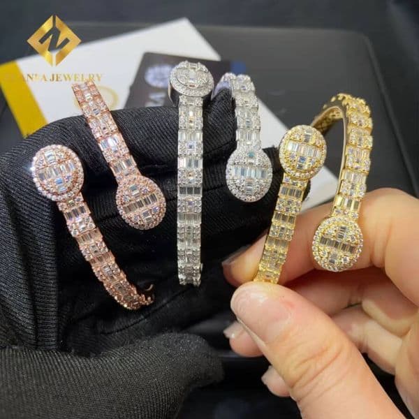 New Arrival Designs VVS1 Moissanite Bracelet 925 Silver Pass Diamond Tester Moissanite Womens Bracelet With GRA Certification