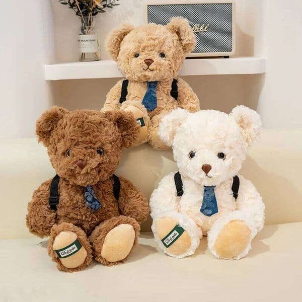 Kawaii Backpack Bear With Tie Plush Doll Stuffed Animal Toy Birthday Xmas Gift