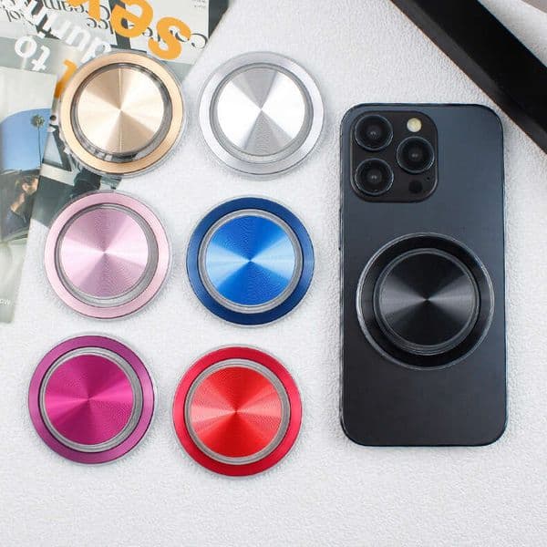 Electroplated CD Pattern Magnetic Transparent Airbag Stand 15 Apple iPhone 14 Pro Max