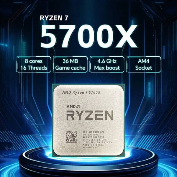 AMD Ryzen 7 5700X 8-Core 16-Thread 34GHz 7NM NEW L332M Processor 65W Socket AM4 R7 5700X DDR4 but without fan