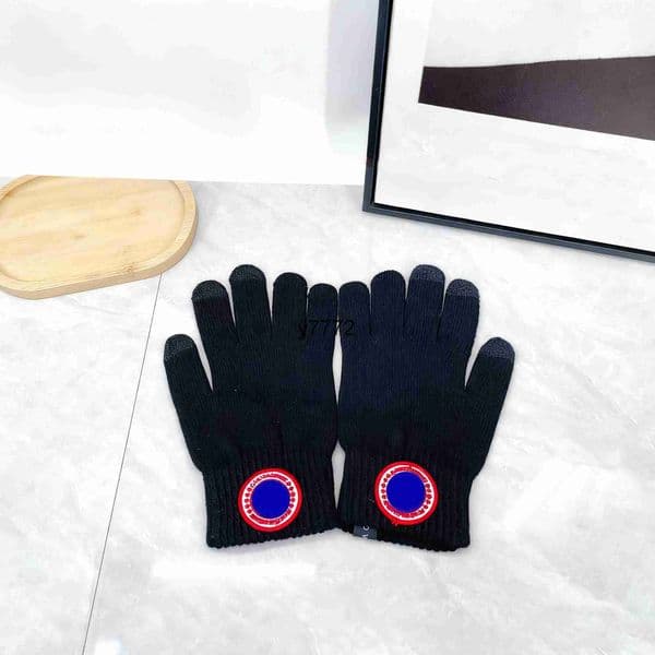 Luxury Unisex Designer Five Finger Wool Gloves - Warm Solid Color Winter Accessories Winter Warm Gloves