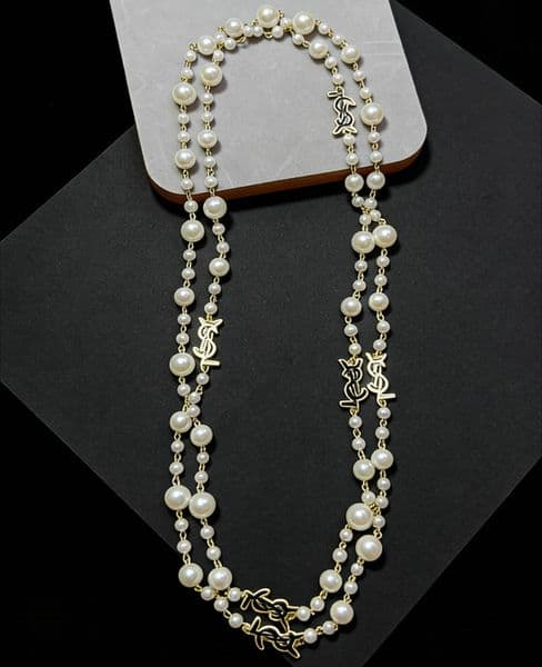 Luxury Pearl Necklace Designer Jewerly Women Tassel Pendant Necklace Choker Silver Chain Woman Jewerly Party Gift