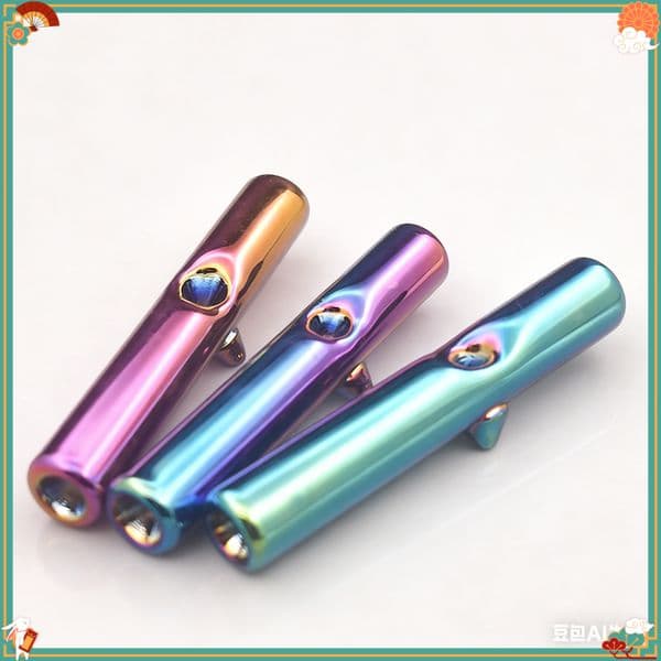 Travel Colorful Rainbow 11.5cm Mini Glass Pipes Smoking Hookah Tobacco Glass Spoon Pipe Colored Mini Glass Pipes Small Hand Pipes
