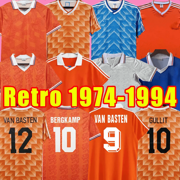 1988 Retro Soccer Jerey Van Baten 1997 1998 1994 BERGKAMP 96 97 98 Gullit Rijkaard DAVIDS football hirt kid kit Seedorf Kluivert CRUYFF Sneijder